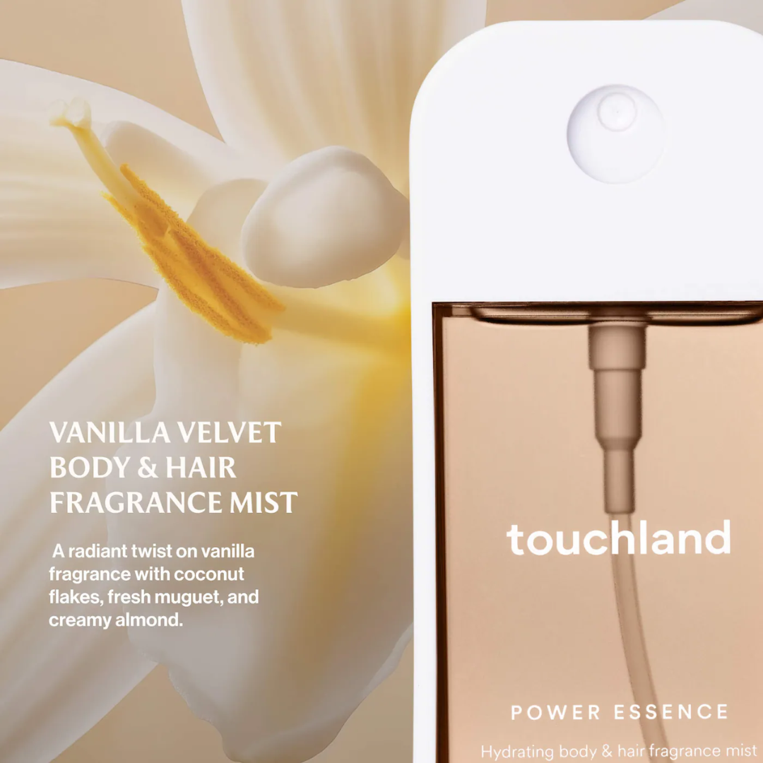 Touchland Vanilla Velvet Power Essence Body & Hair Fragrance Mist
