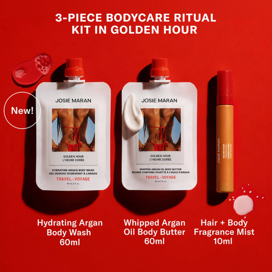 Josie Maran Golden Hour Mini Bodycare Ritual Gift Set for Hydration