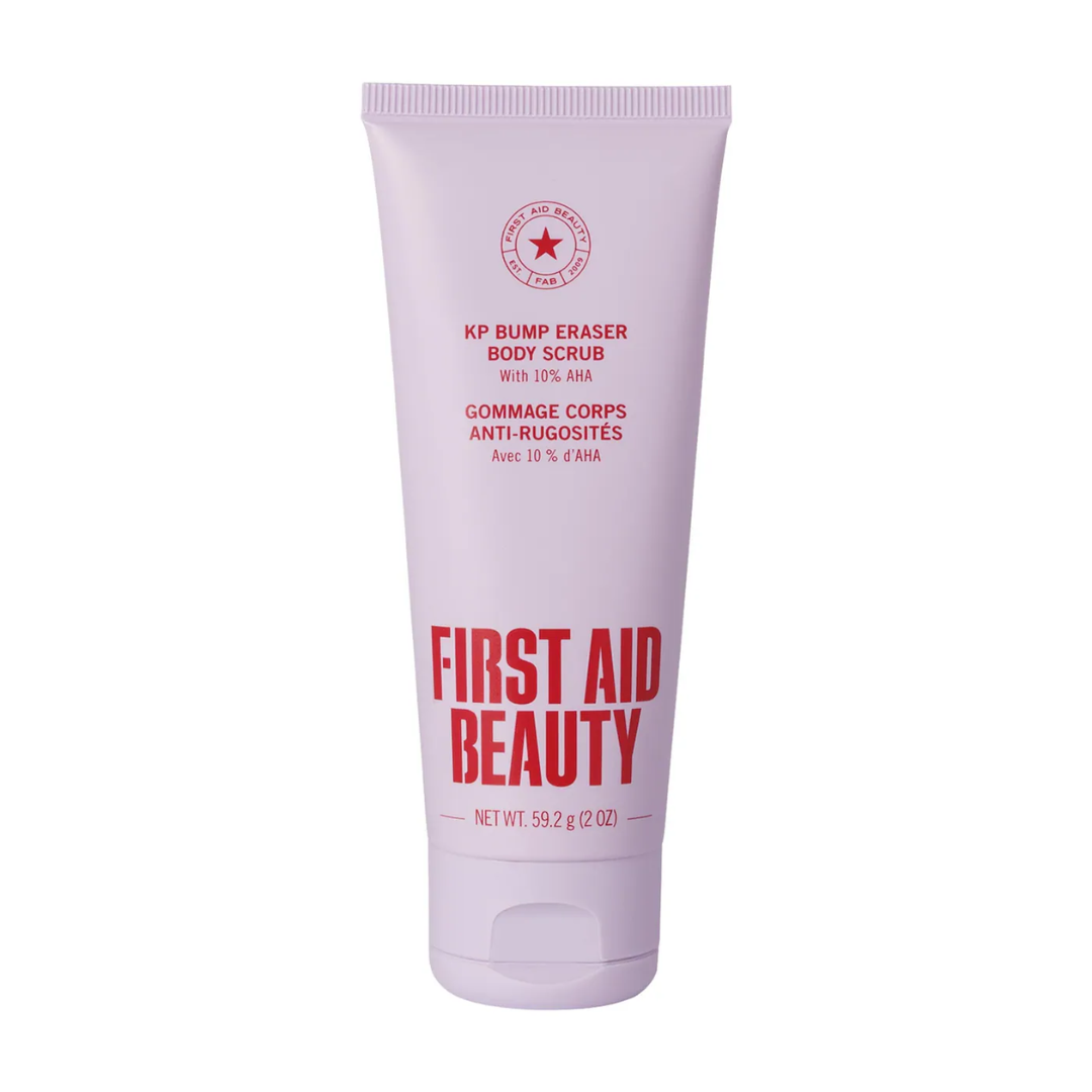 First Aid Beauty KP Bump Eraser Body Scrub with 10% AHA – Body Exfoliant for Keratosis Pilaris