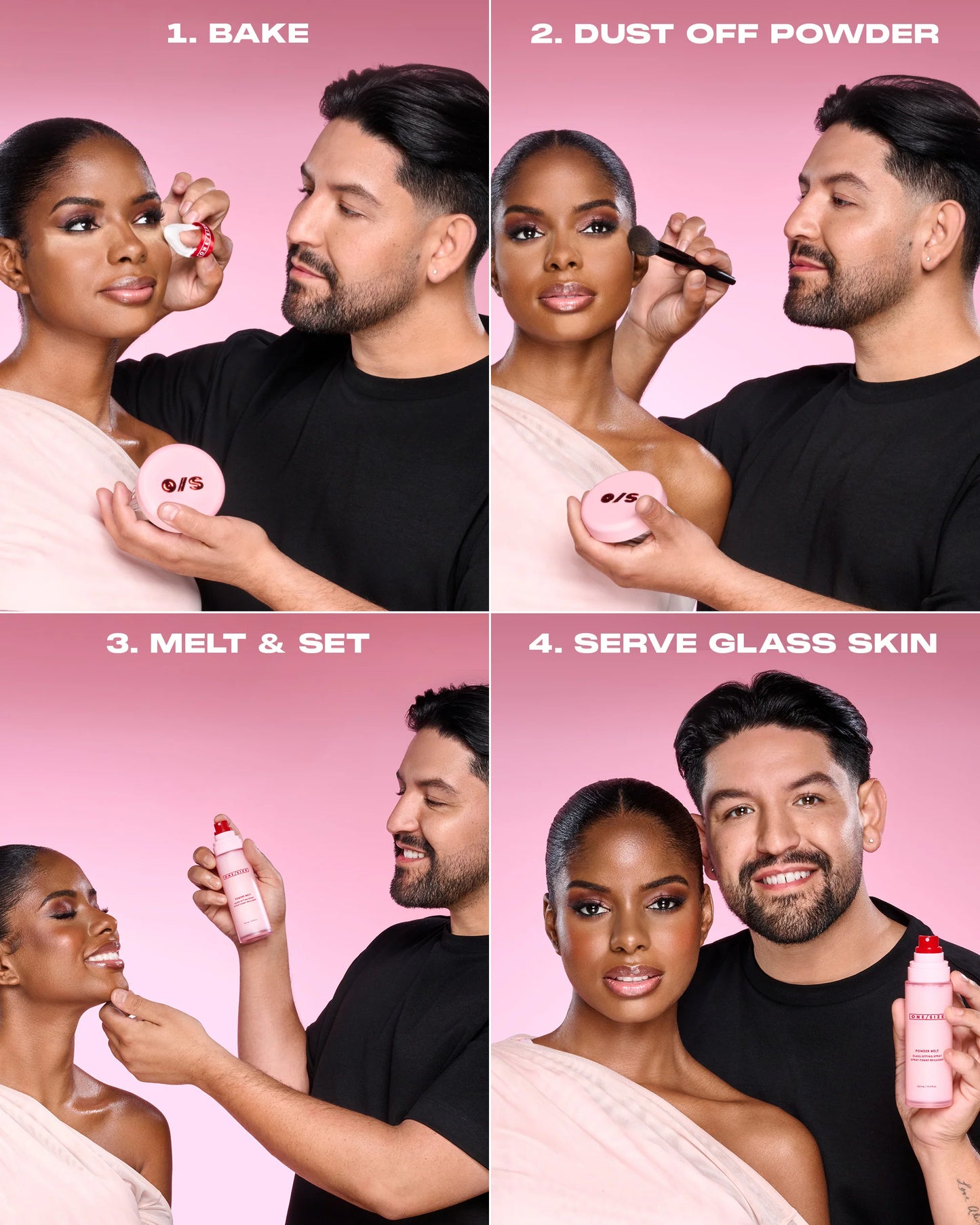 ONE/SIZE Powder Melt Glass Setting Spray