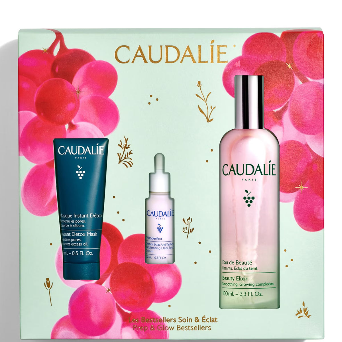 Caudalie Prep and Glow Bestsellers (Worth €68)