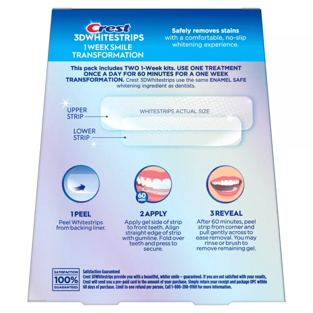 Crest 3D Whitestrips 1 Week Smile Transformation