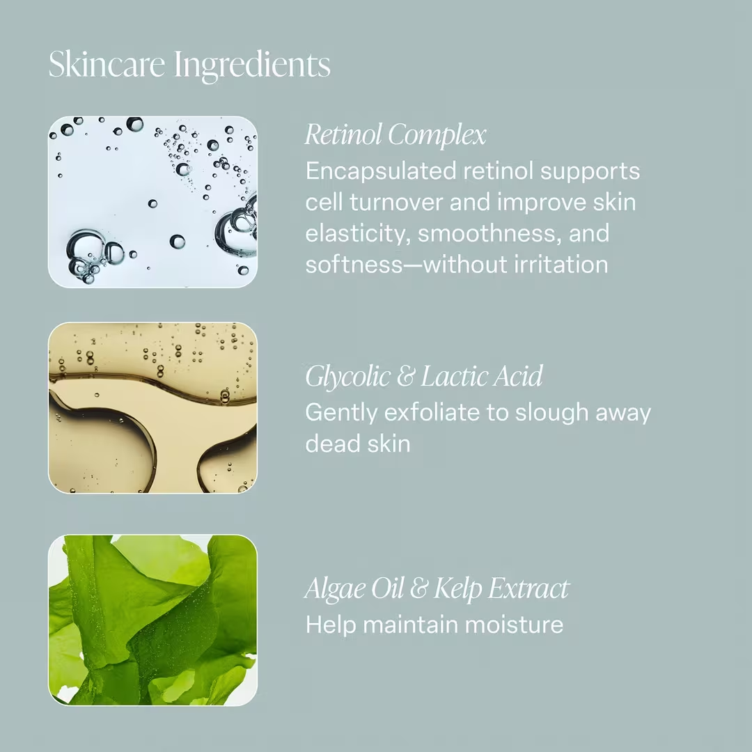 Saltair Retinol Revive Lightweight Overnight Body Lotion with Glycolic Acid