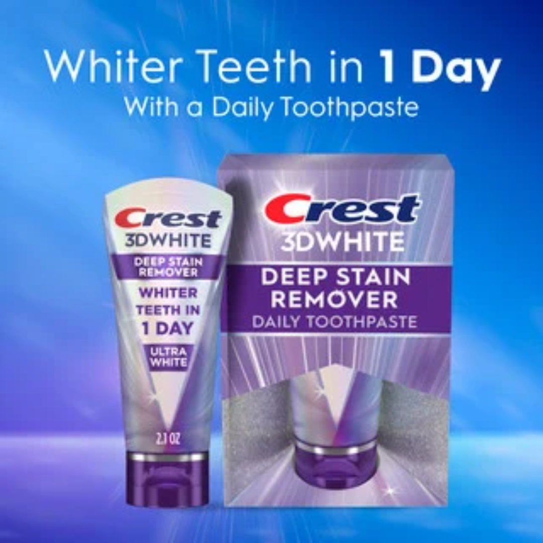 Crest 3DWhite Brilliance Deep Stain Remover Ultra White Toothpaste DUO PACK
