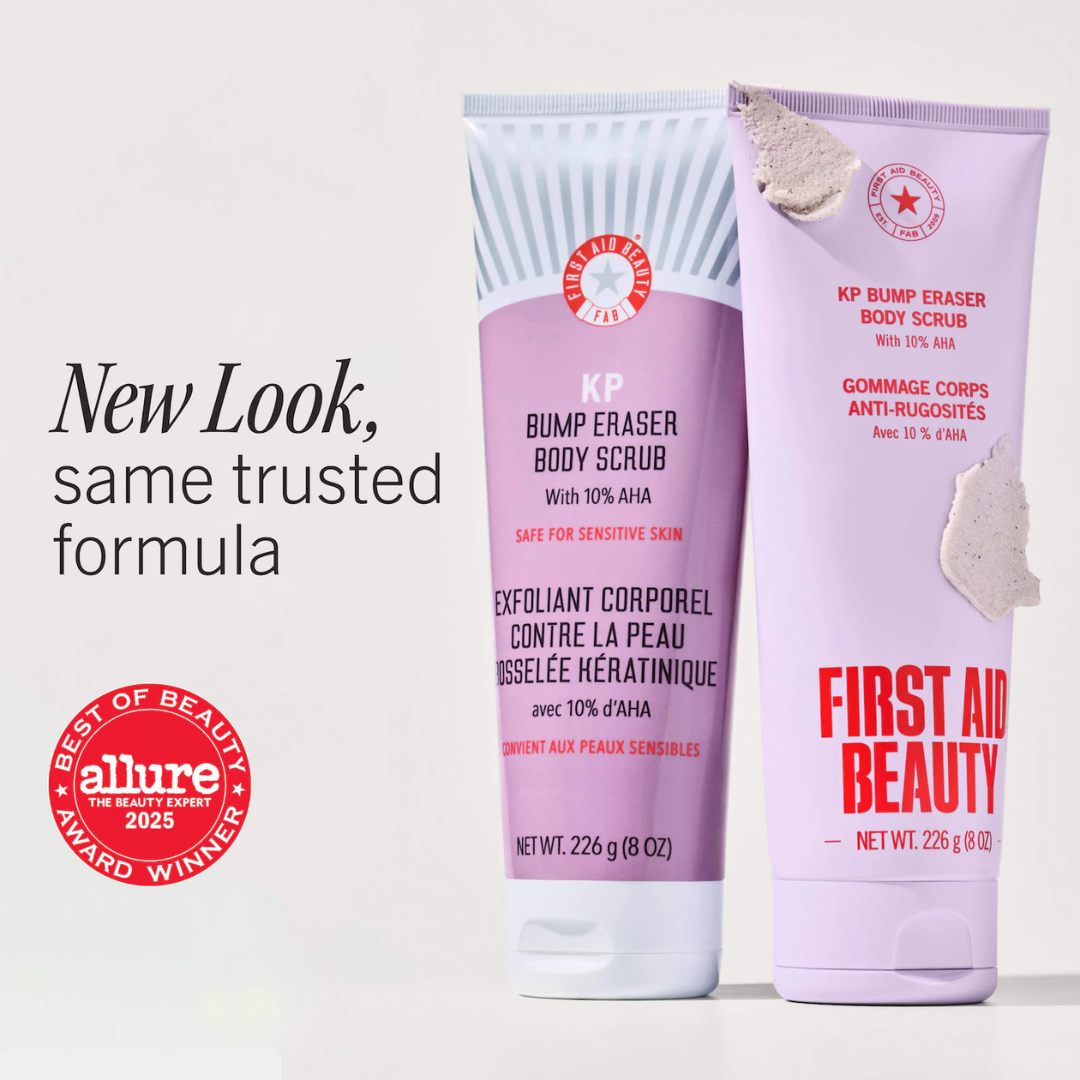 First Aid Beauty  KP Bump Eraser Body Scrub with 10% AHA – Body Exfoliant for Keratosis Pilaris