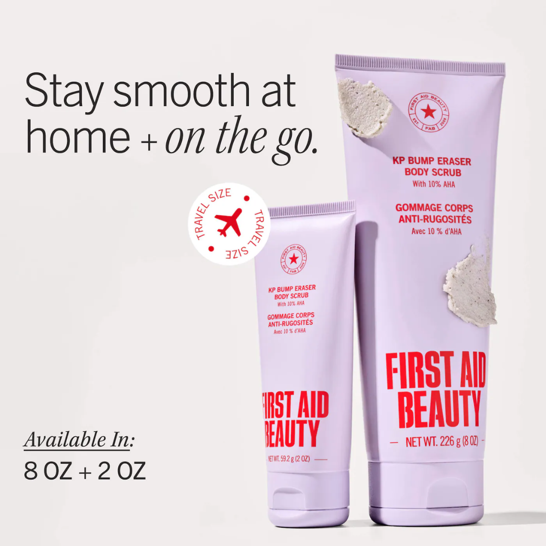 First Aid Beauty  KP Bump Eraser Body Scrub with 10% AHA – Body Exfoliant for Keratosis Pilaris