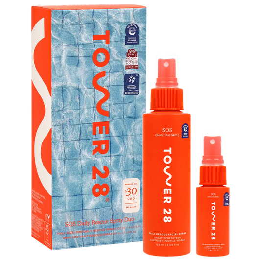 Tower 28 SOS Hypochlorous Acid Spray Duo Skincare Set (€58 value)