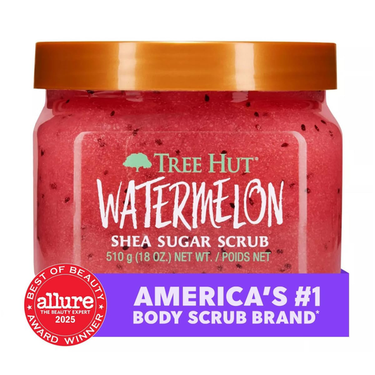 Tree Hut Vanilla Shea Sugar Exfoliating & Hydrating Body Scrub, 18 oz