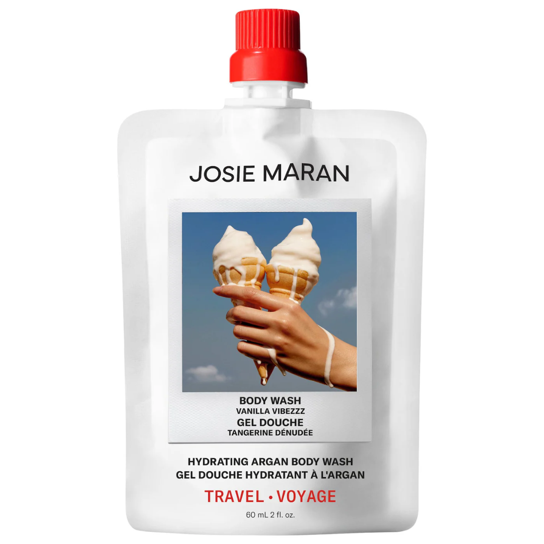 JOSIE MARAN Mini Vanilla Vibezzz - Hydrating + Cleansing Argan Refillable Body Wash