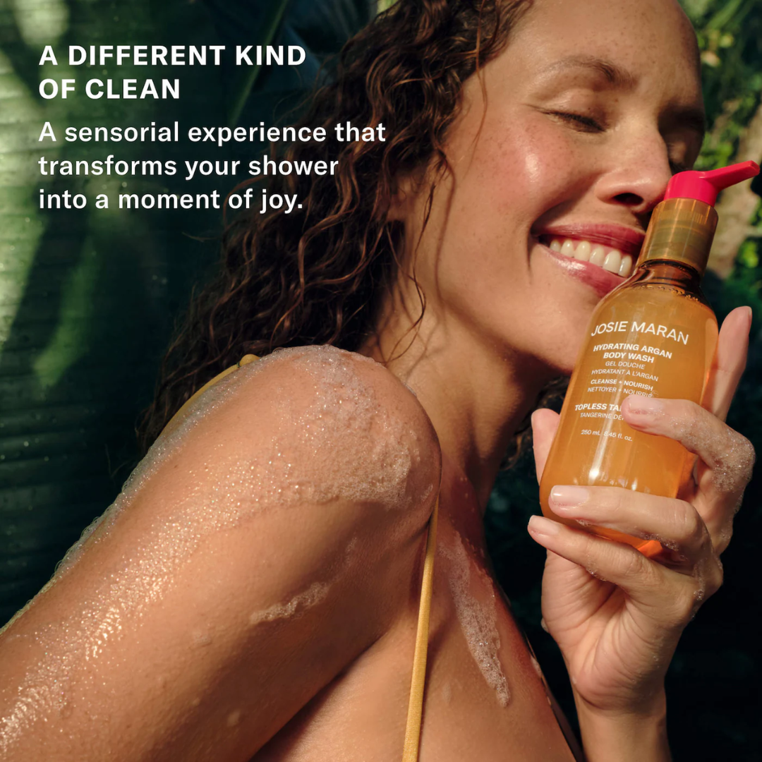 JOSIE MARAN Mini Vanilla Vibezzz - Hydrating + Cleansing Argan Refillable Body Wash