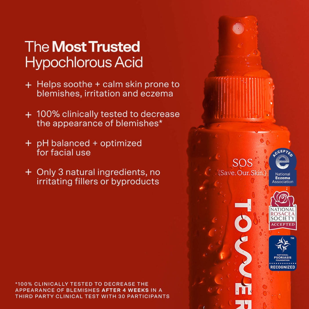 Tower 28 SOS Hypochlorous Acid Spray Duo Skincare Set (€58 value)
