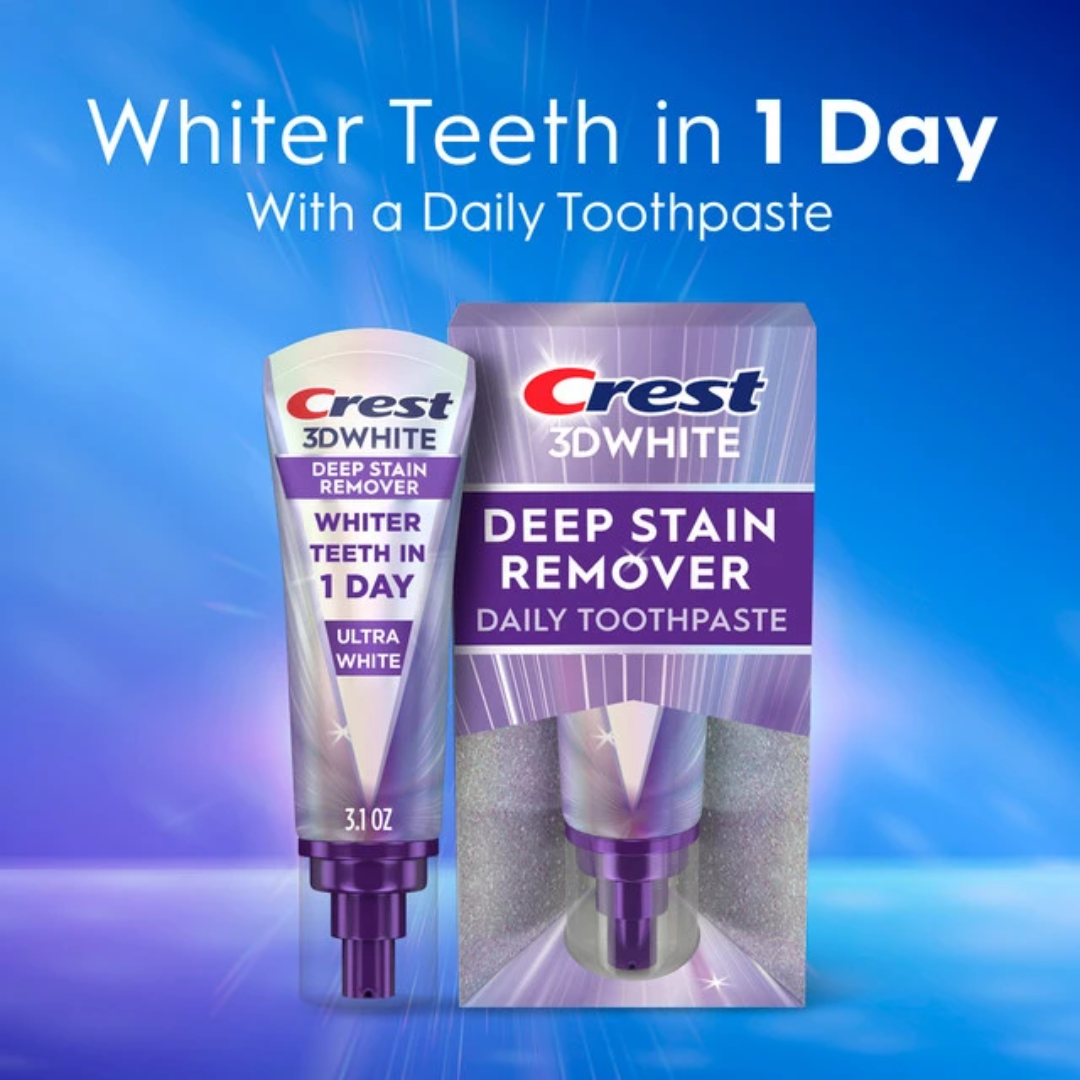 Crest 3DWhite Brilliance Deep Stain Remover Ultra White Toothpaste 3.1oz