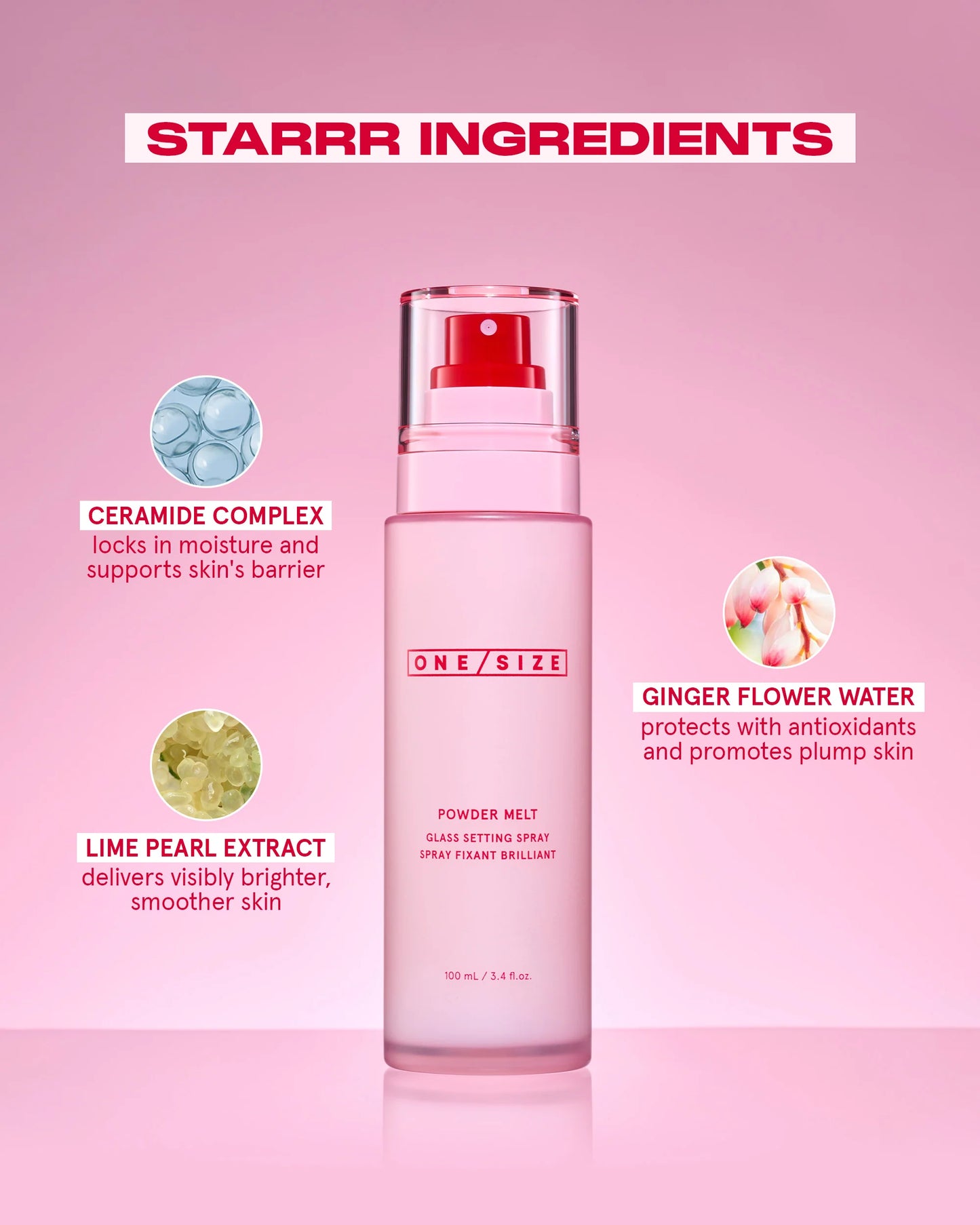 ONE/SIZE Powder Melt Glass Setting Spray